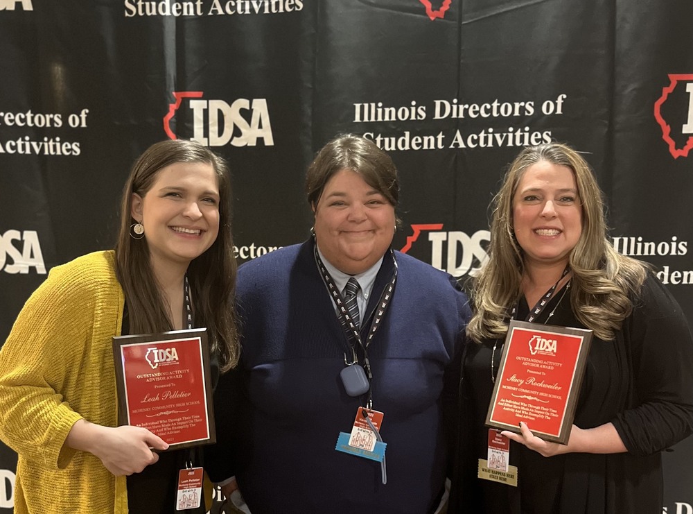 Leah Pelletier and Stacy Rockweiler received awards for distinguished advisors