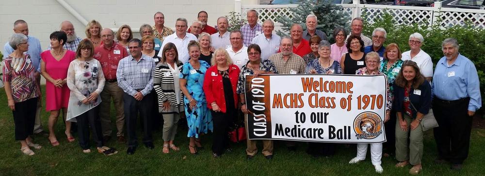 MCHS alumni gather recently for a Class of 1970 reunion