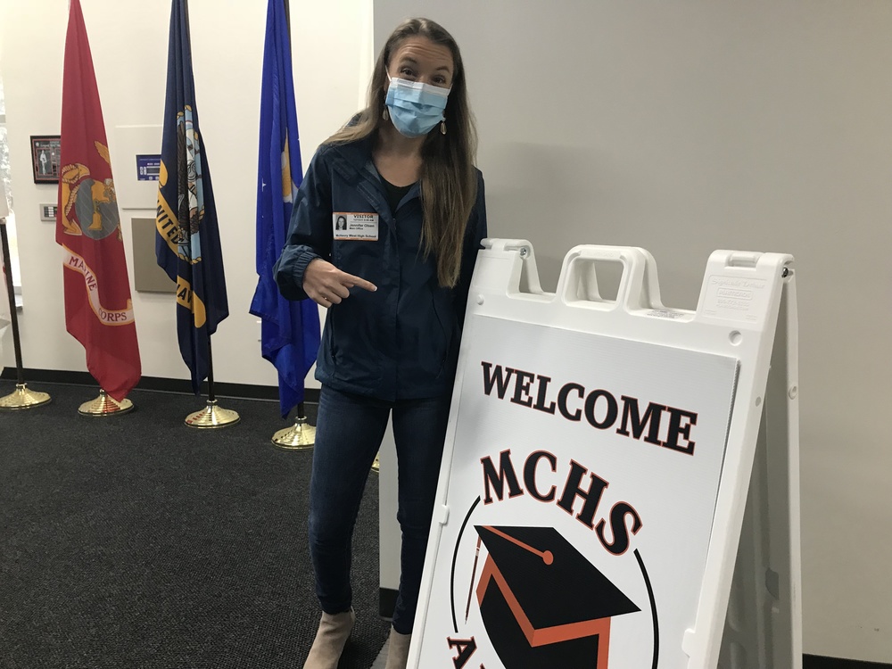 Jennifer Olsen-Padilla in a recent visit to MCHS