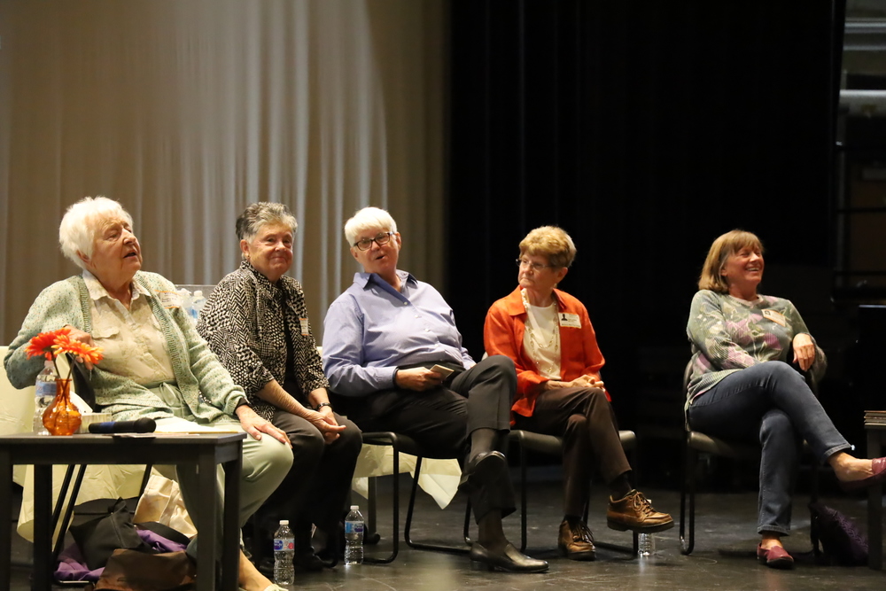 A panel of former teachers and alumni discuss McHenry High School before Title IX