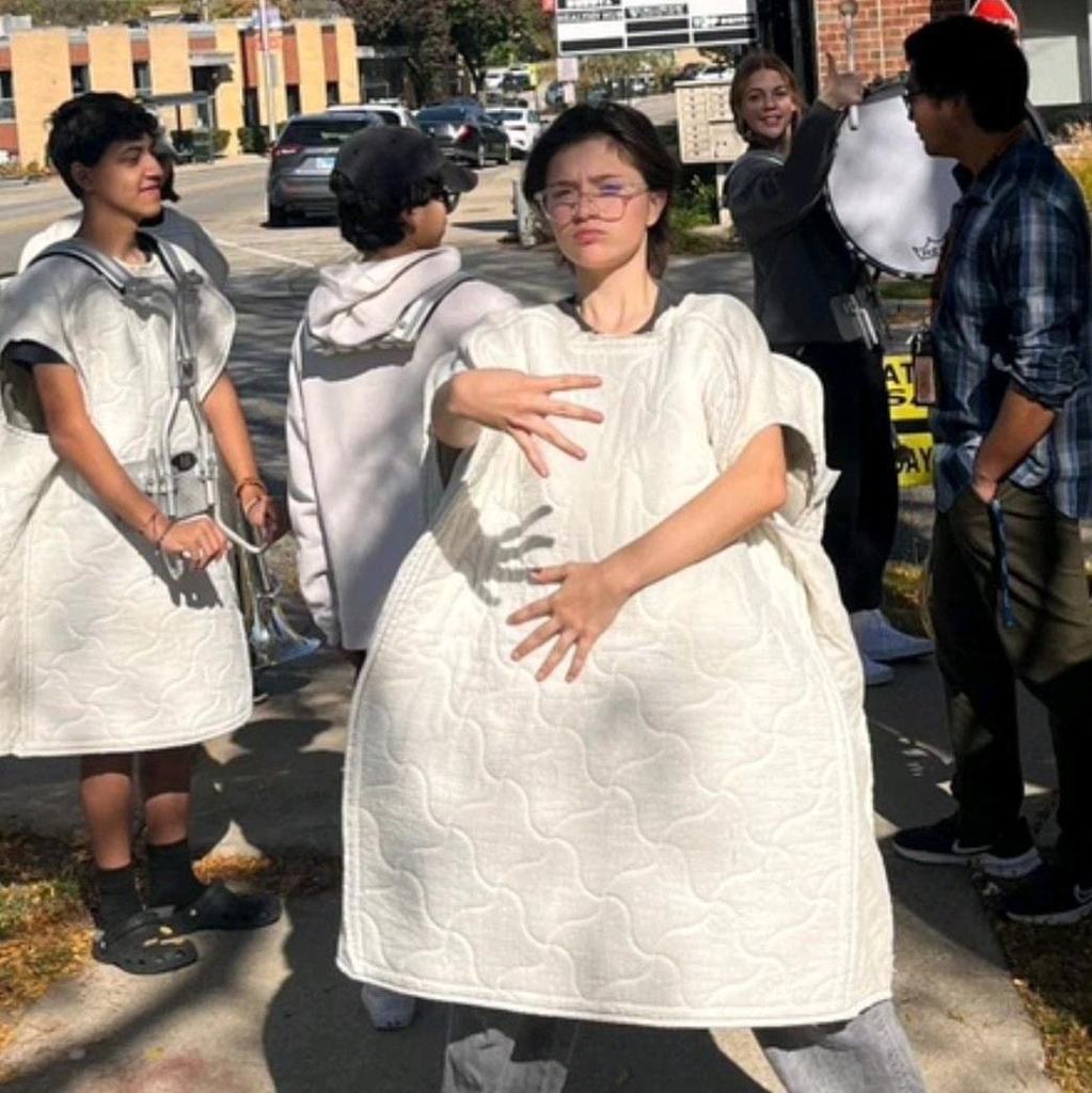 Band in mattress costumes