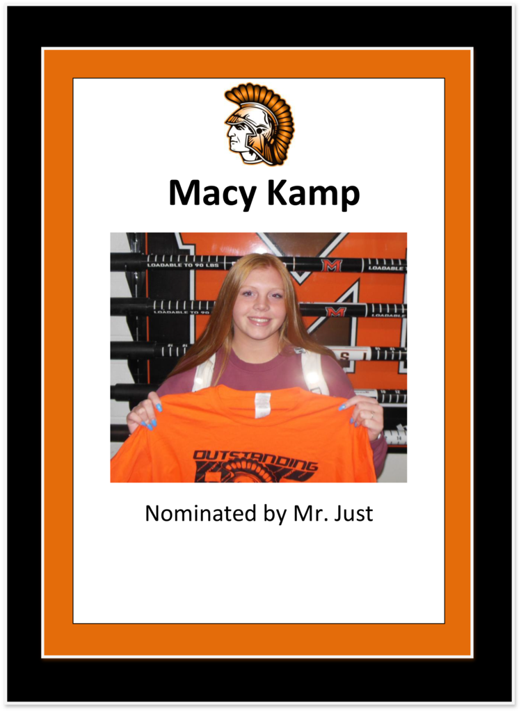Macy Kemp Nominated by Mr. Just